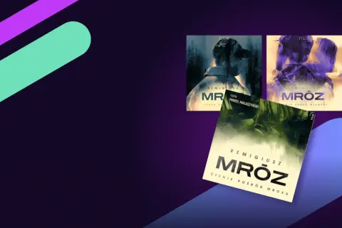 Okładki książek Remigiusza Mróza, zapowiadające seriale na podstawie jego twórczości.