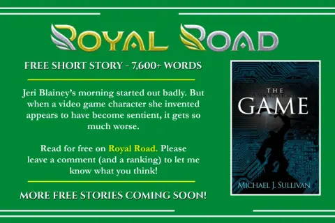 Książka "The Game" Michaela Jamesa Sullivana, opowiadanie o postaci z gry, która ożywa. Dostępna za darmo na Royal Road.